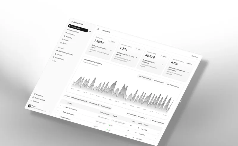 Autre vue d’une application web métier