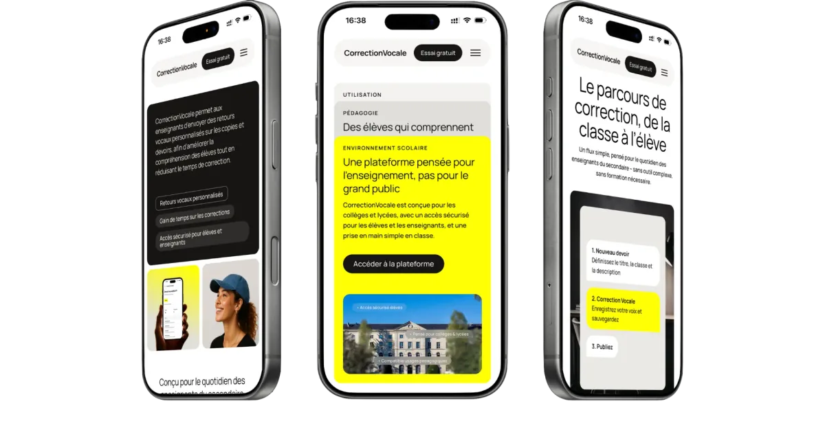 Présentation du site Correction Vocale