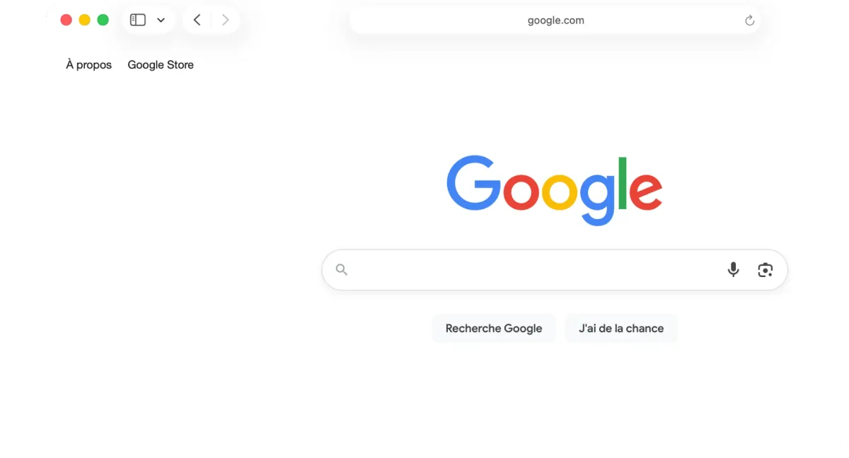 Recherche sur Google dans un navigateur