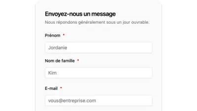 Formulaire de contact