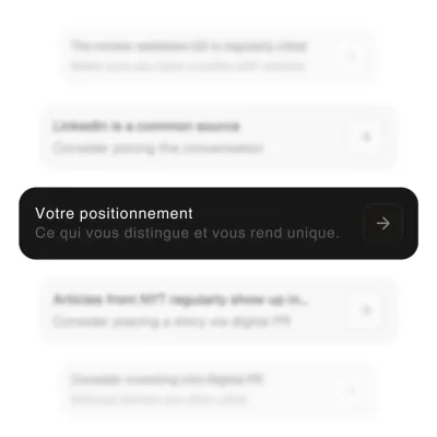 Créer un positionnement fort.