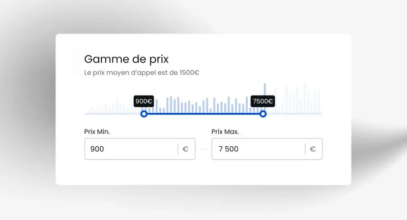Illustration des différentes gammes de prix d’un site internet