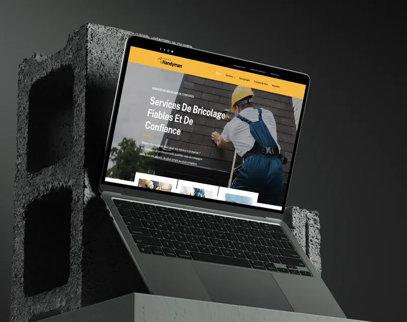 Aperçu d’un site vitrine destiné à un artisan