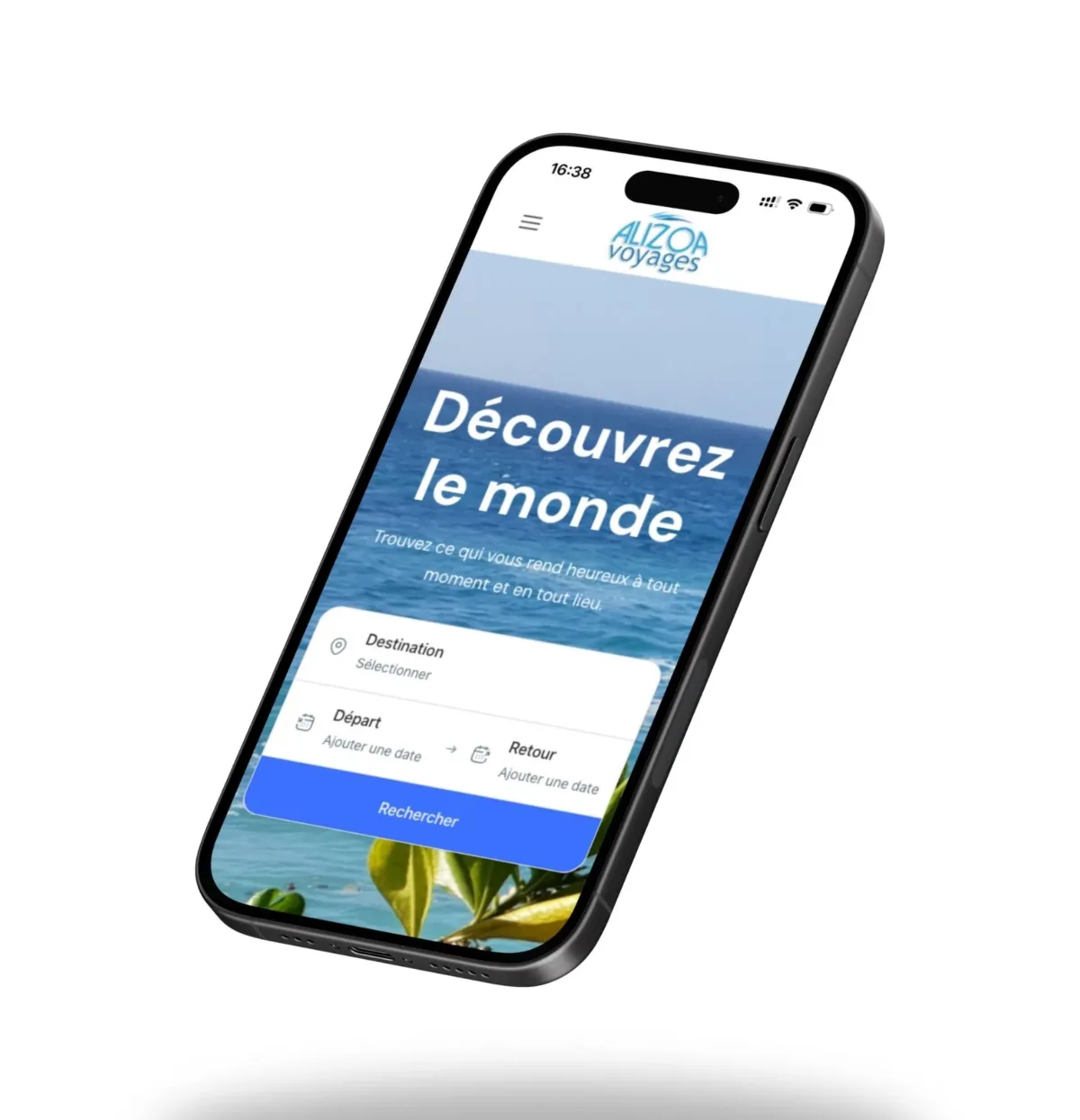 Interface du site Alizoa Voyages sur ordinateur et mobile