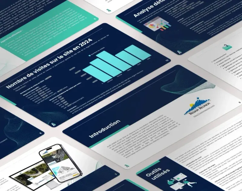 Pages du rapport d’audit du site de la Région Réunion