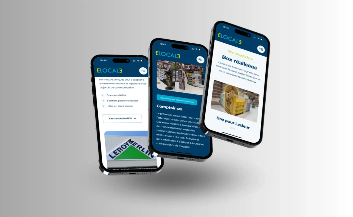 Présentation du site Empreinte Locale sur plusieurs supports