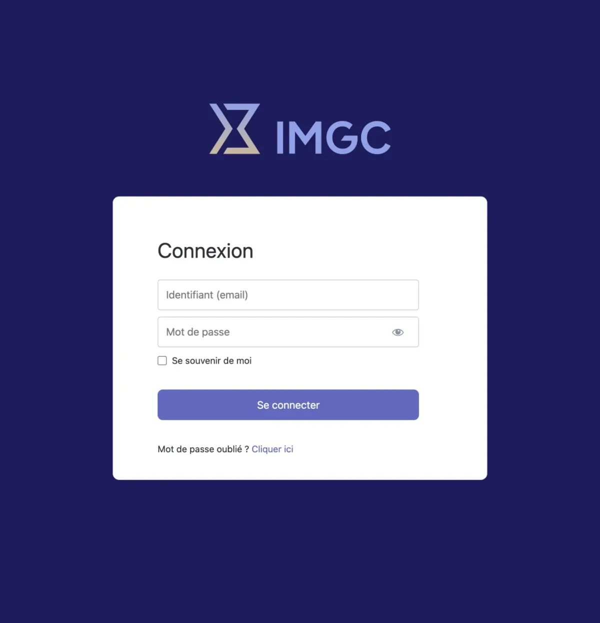 Espace membre sécurisé du site IMGC