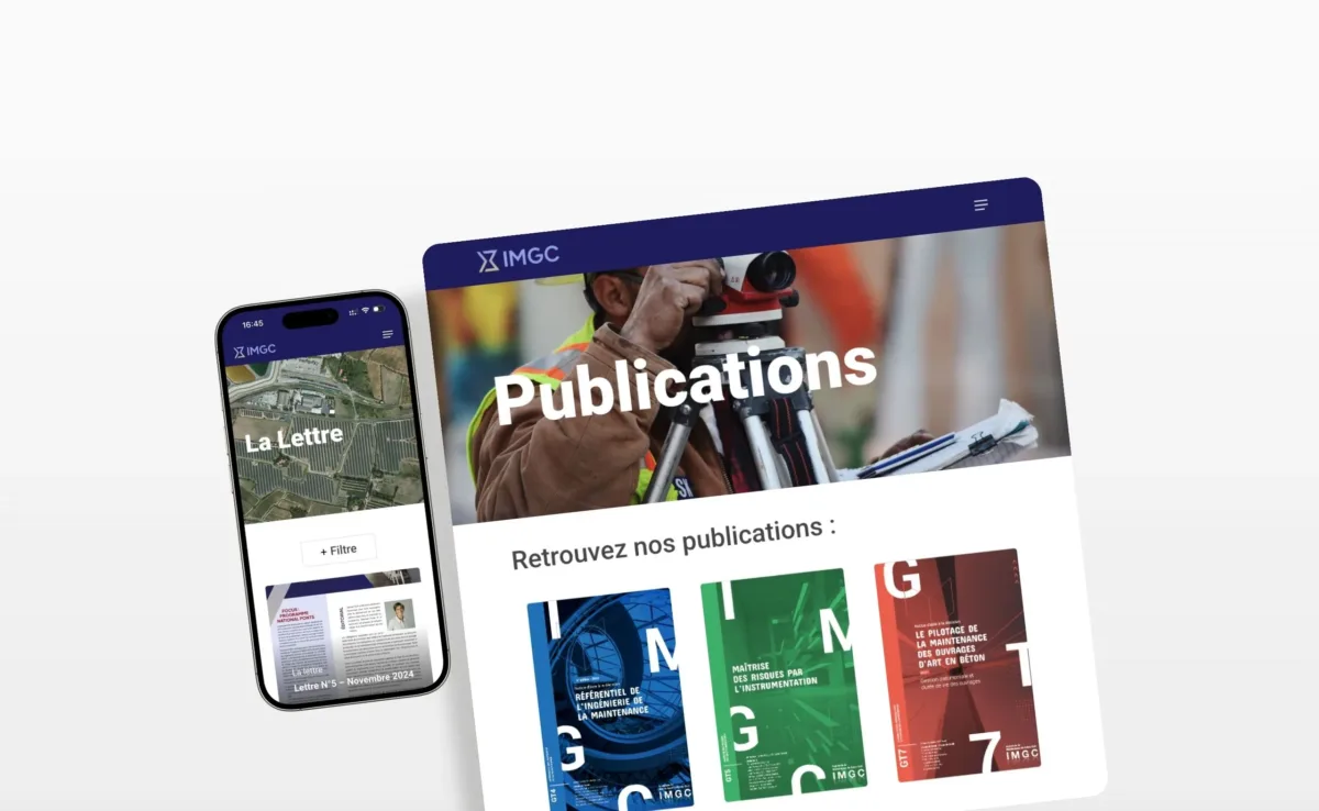 Expérience de navigation sur le site IMGC