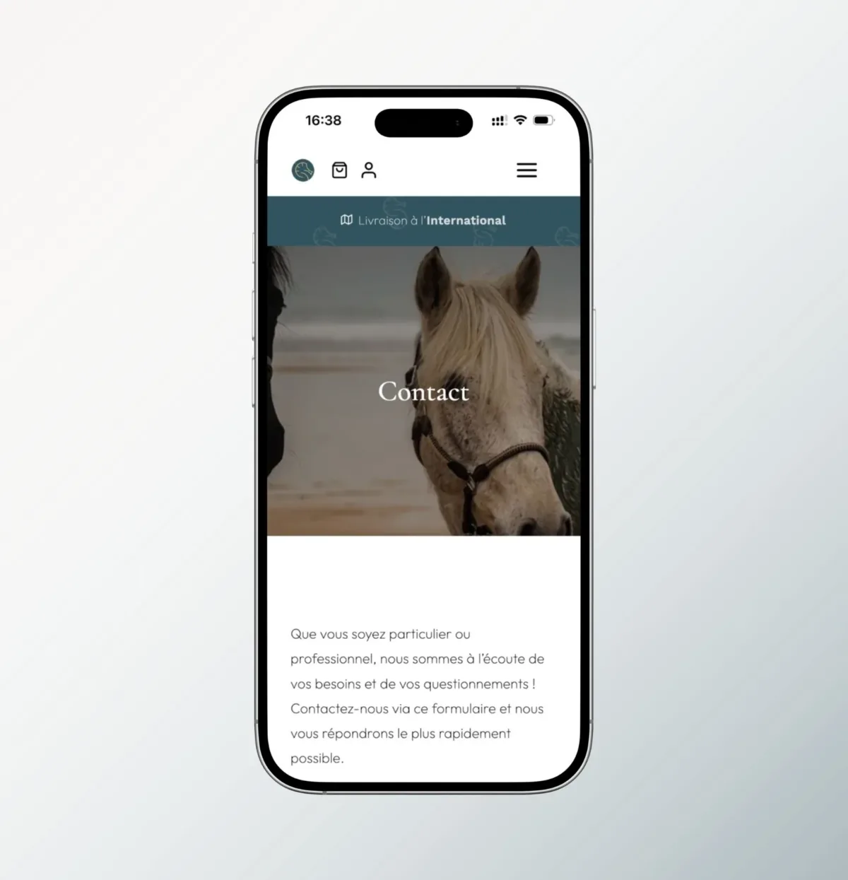 Boutique Kelpy adaptée à la navigation sur mobile