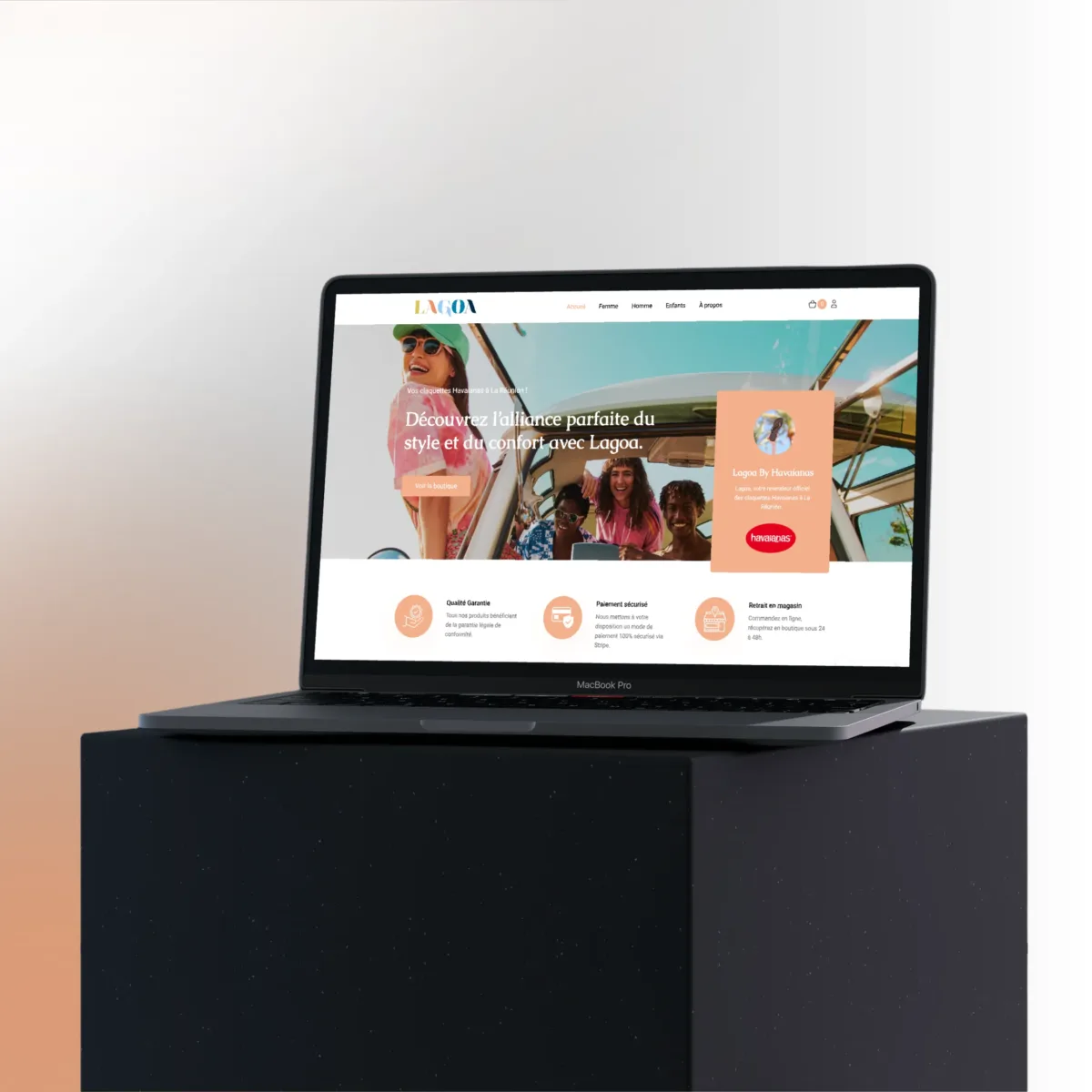 Présentation de la boutique en ligne Lagoa