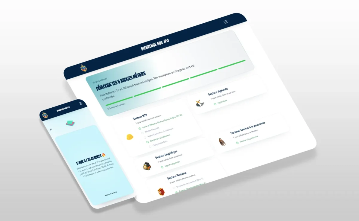 Parcours des visiteurs dans l’application du RSMA La Réunion