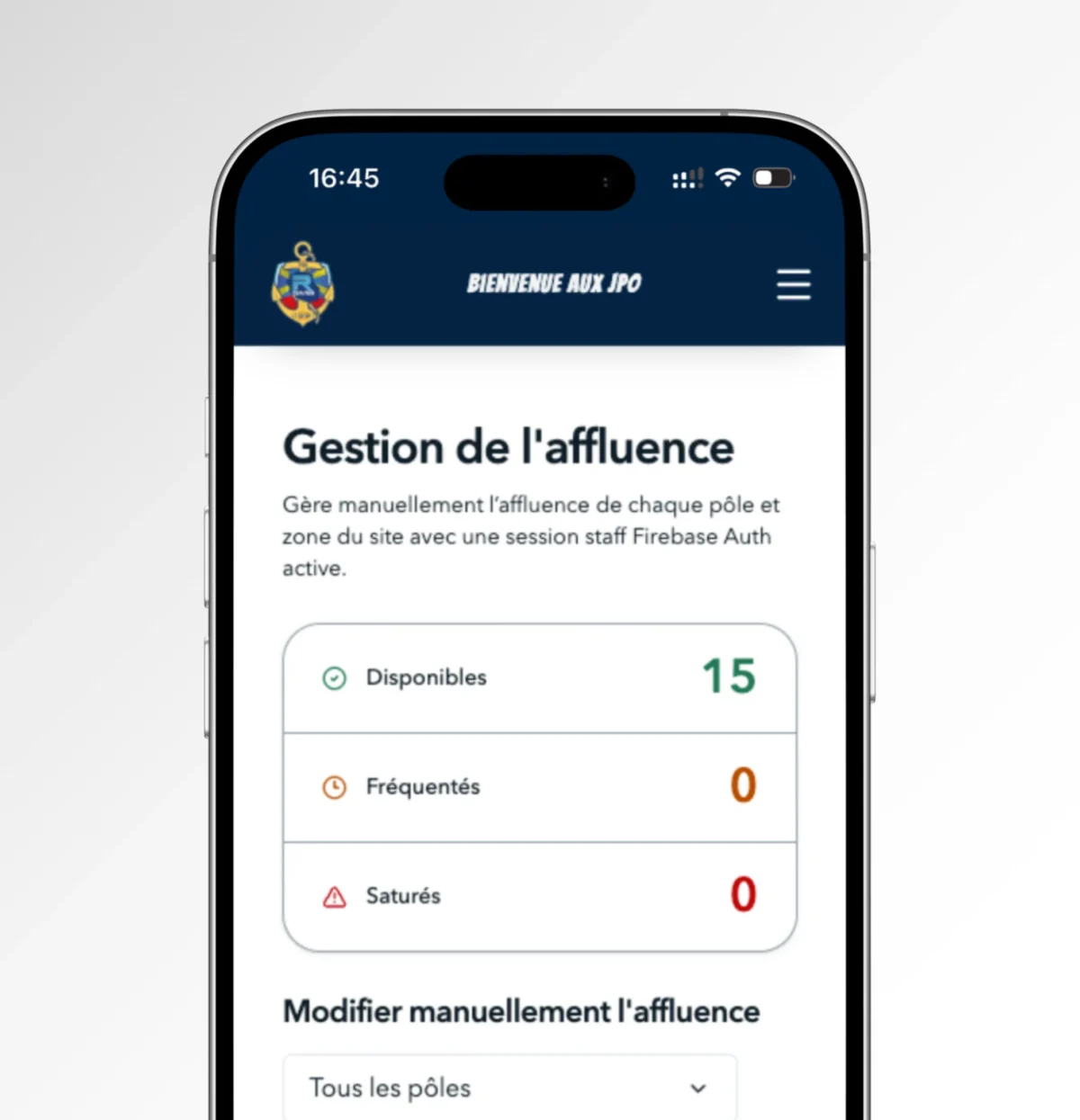 Outil de suivi de l’affluence pendant l’événement