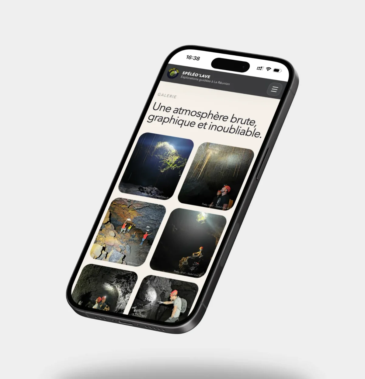 Galerie des explorations souterraines sur la version mobile du site Spéléo’Lave